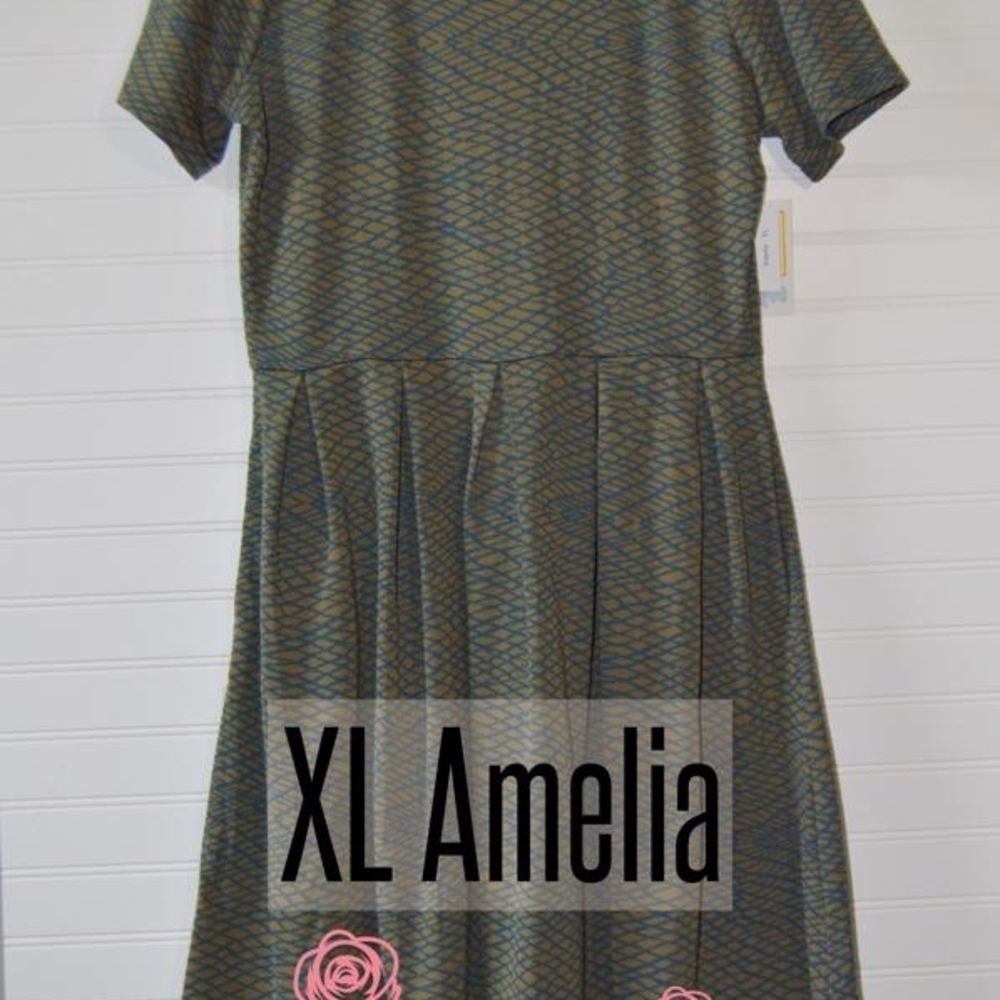 Green and Blue Patterned Dress